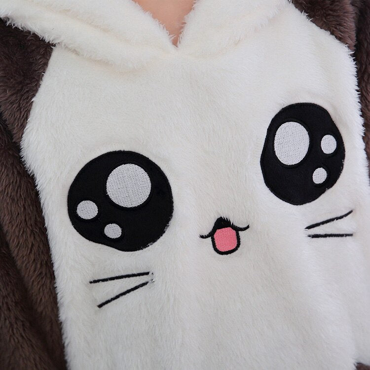 WAVMIT Winter New Women's Flannel Hooded Long Sleeve Pajamas Set Cute Leisure Women Sleepwear Set Gold Velvet Pyjamas Homewear