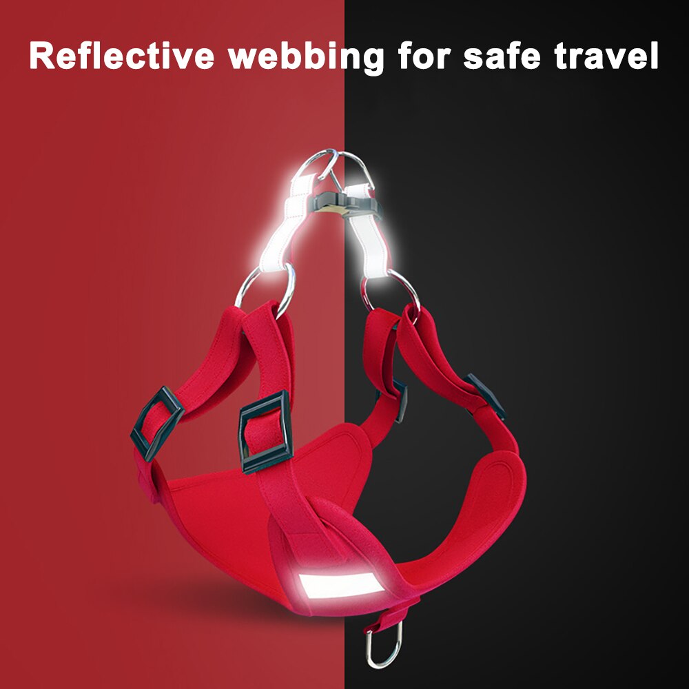 2021 New Dog Harness Puppy Collar Chest Vest Leash Pet Breast-band Harness Small Dogs Chain Chihuahua French Bulldog Pomeranian