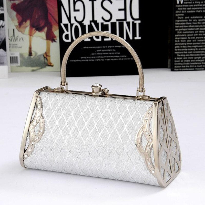 Women Luxury Handbags Diamonds Metal Small Day Clutch Party Evening Dress Evening Bags Wedding Female Purse Bags