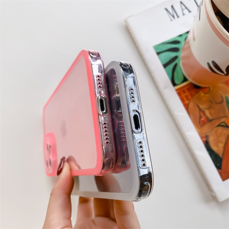 For iPhone 13 Pro Max Case Fashion Gradient Glitter Phone Case For iPhone 12 11 Pro Max XS Max XR X 7 8Plus 11 Love Heart Cover