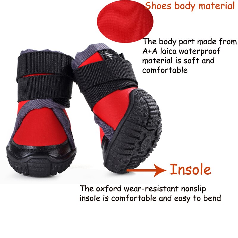 Dog Shoes Waterproof outdoor Sports Dog Boots for Small Medium Large Dogs Professional Hiking Anti-Slip Pet Shoes