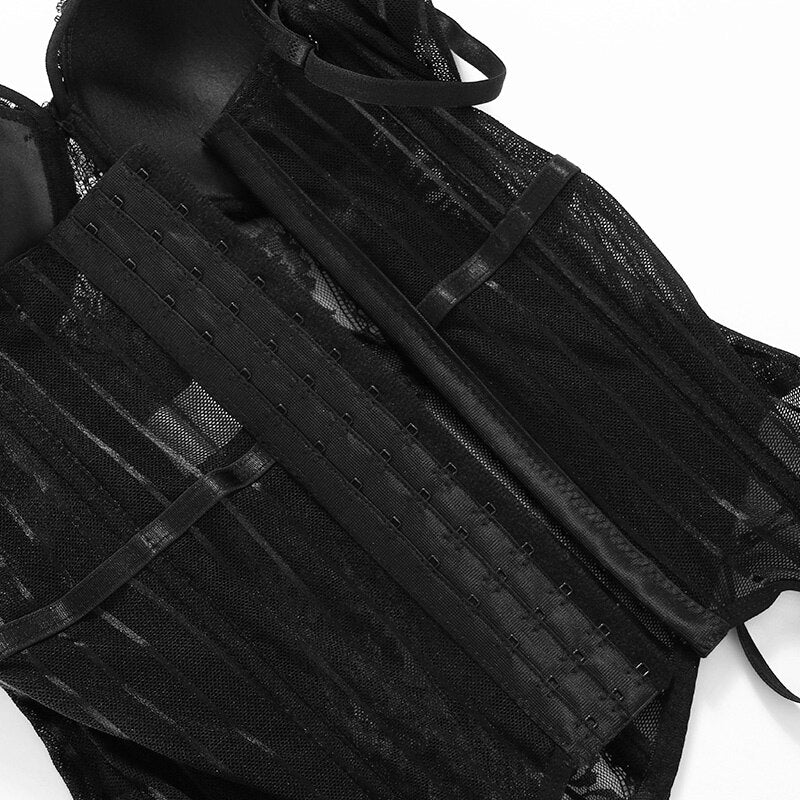 Dotey Popsy Erotic Shape Wear Set Body Shaper with G-string Thong Panties Underwire Waist Shaper