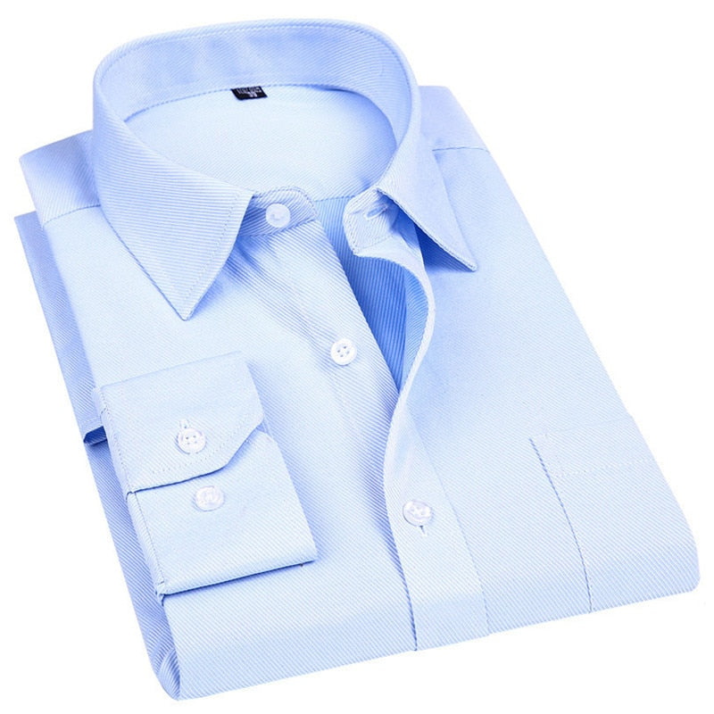 Men's Business Casual Long Sleeved Shirt Social Dress Shirts
