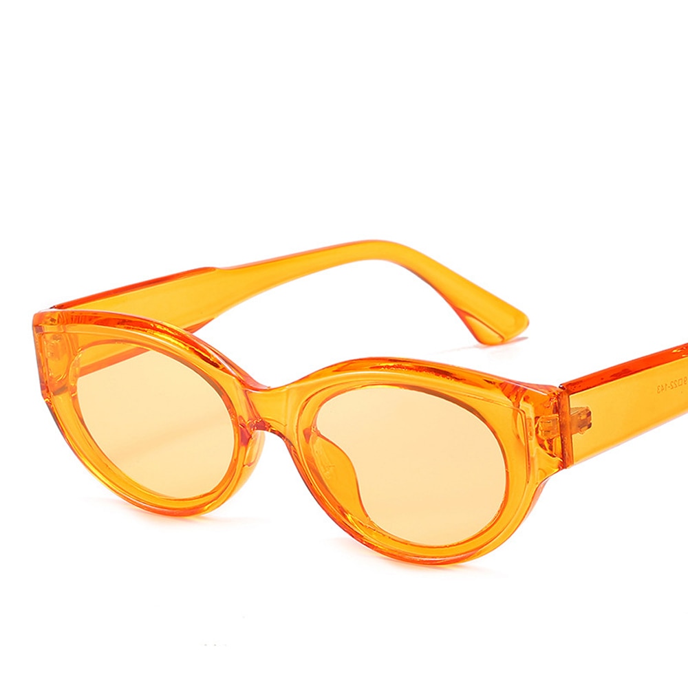 The New Retro Oval Frame Sunglasses Personality Catwalk Small Frame Sunglasses Glasses Men's/Women's Universal UV400 Eyewear