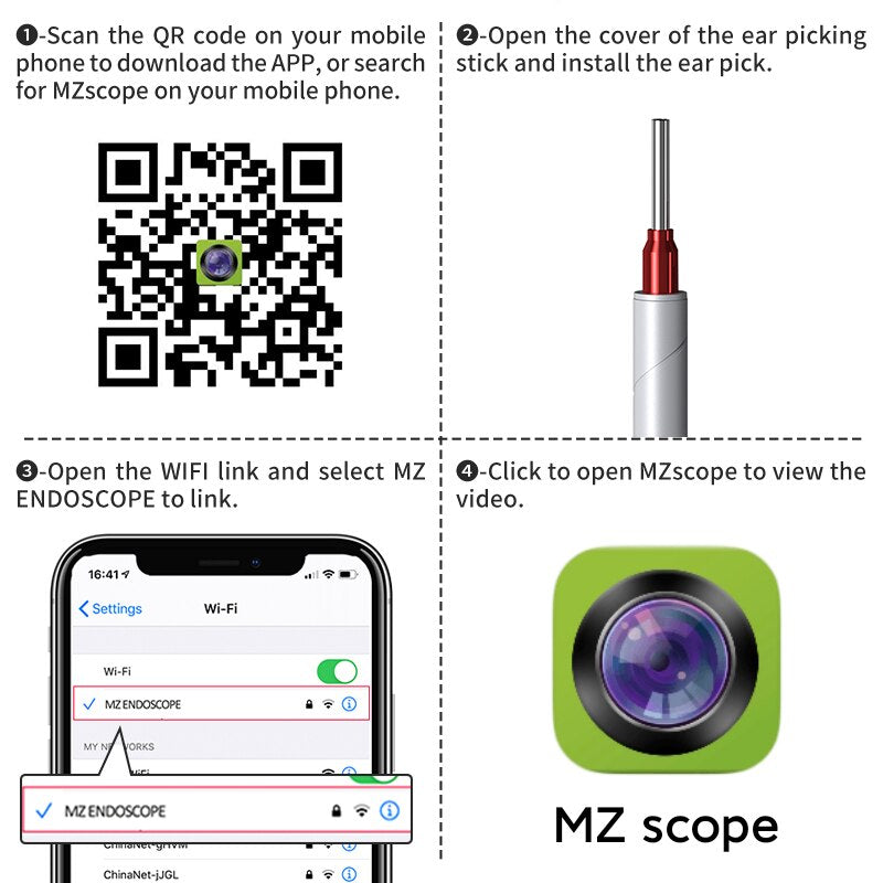 Digital Medical Otoscope for IOS Android Tablet 3.5mm Camera 1080*720 Borescope Wifi Ear Endoscope Wireless Video Otoscope