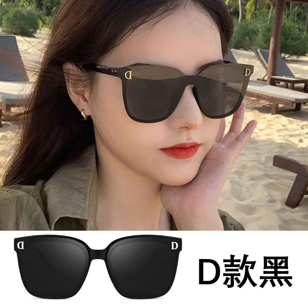 2023 New Gm Sunglasses Live Online Celebrity With The Same Korean Style Sunglasses Men's And Women's Fashion Big Frame Glasses