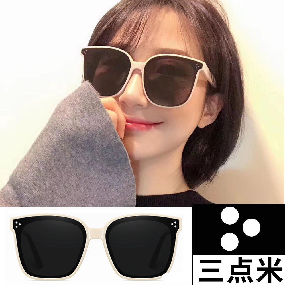 2023 New Gm Sunglasses Live Online Celebrity With The Same Korean Style Sunglasses Men's And Women's Fashion Big Frame Glasses