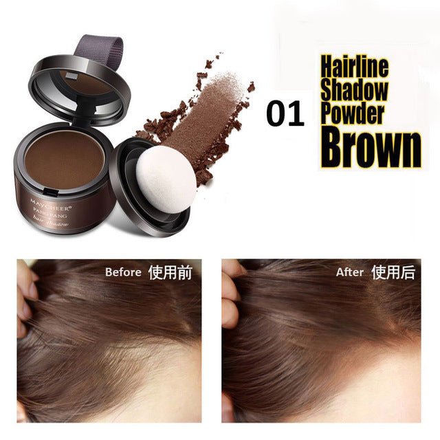 Hair Building Fibers and Root Touch Up Powder Combo - Instantly Fuller Looking Hair with Gray Coverage and Bald Spot Concealer, Black Tin Color, Dermatologist Tested