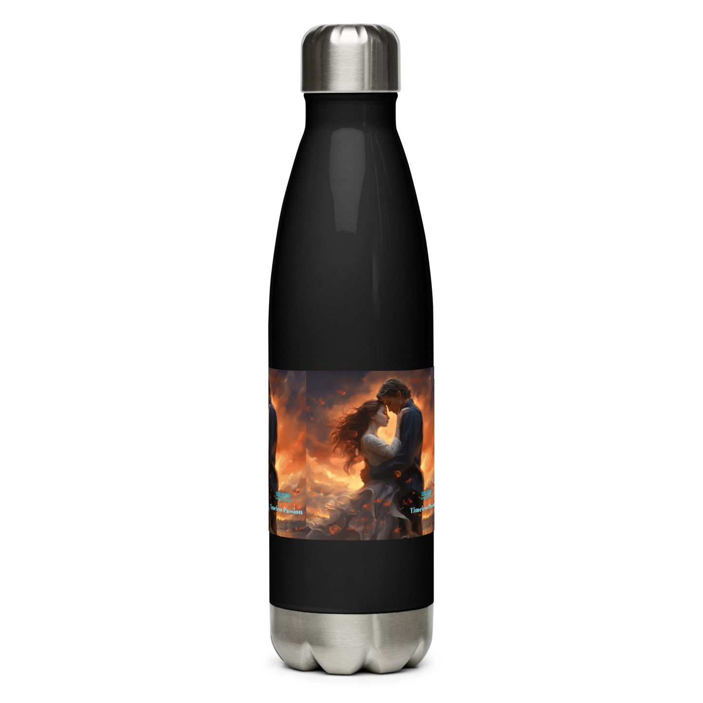 Timeless Passion FLASK Insulated Water Bottle - 17 oz, Leak-Proof Cap, Stainless Steel
