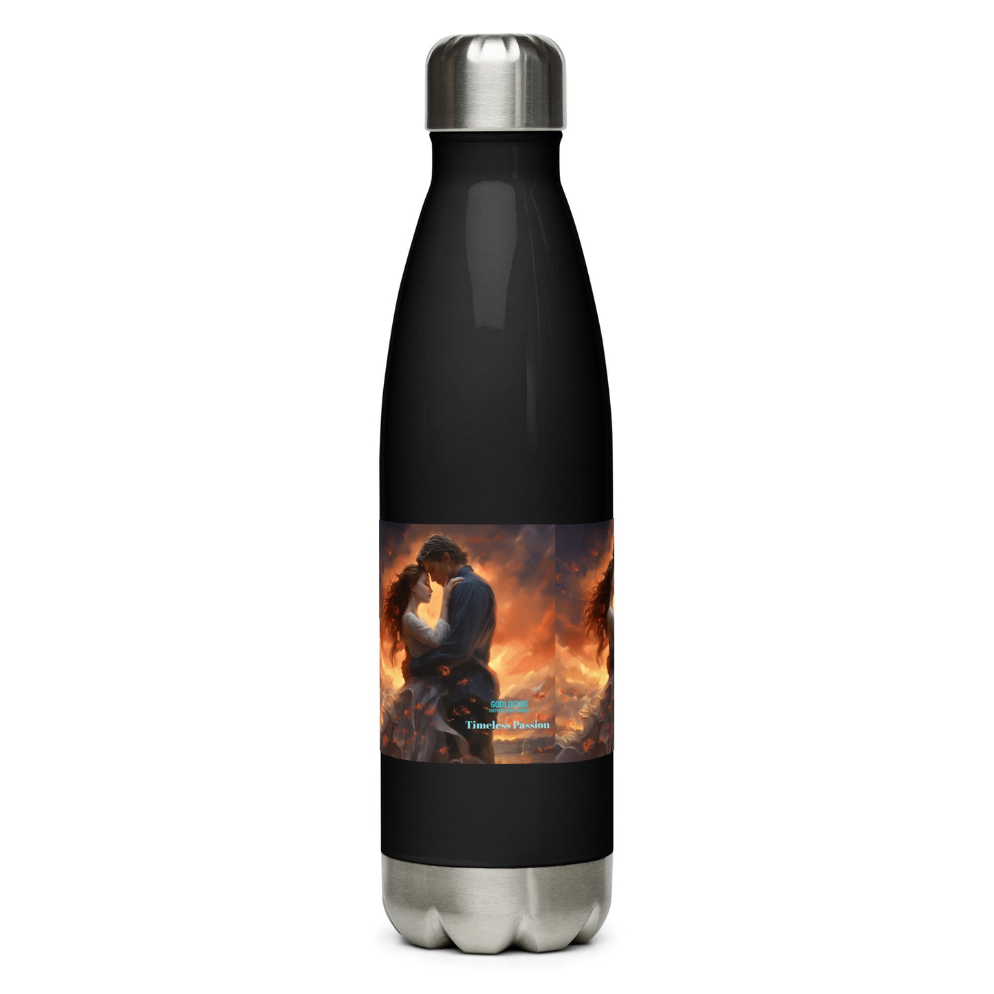 Timeless Passion FLASK Insulated Water Bottle - 17 oz, Leak-Proof Cap, Stainless Steel