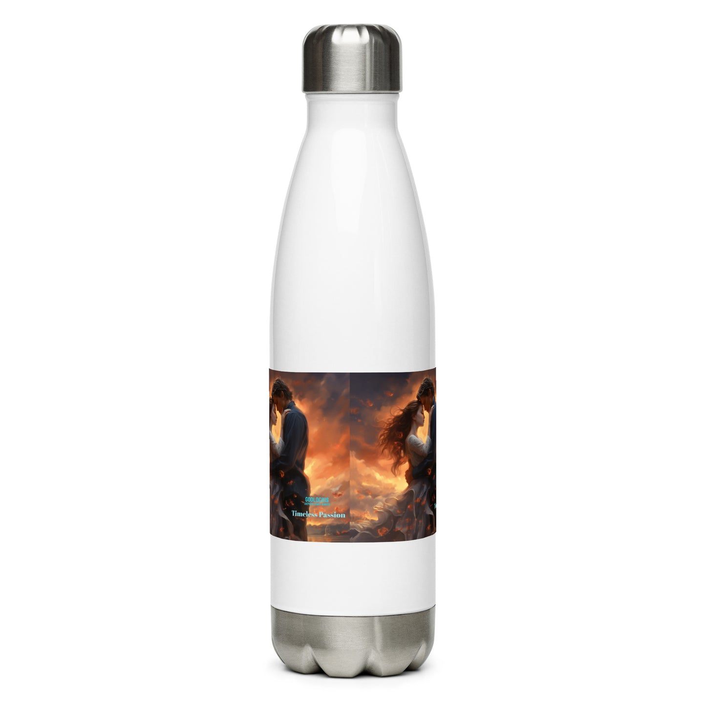 Timeless Passion FLASK Insulated Water Bottle - 17 oz, Leak-Proof Cap, Stainless Steel