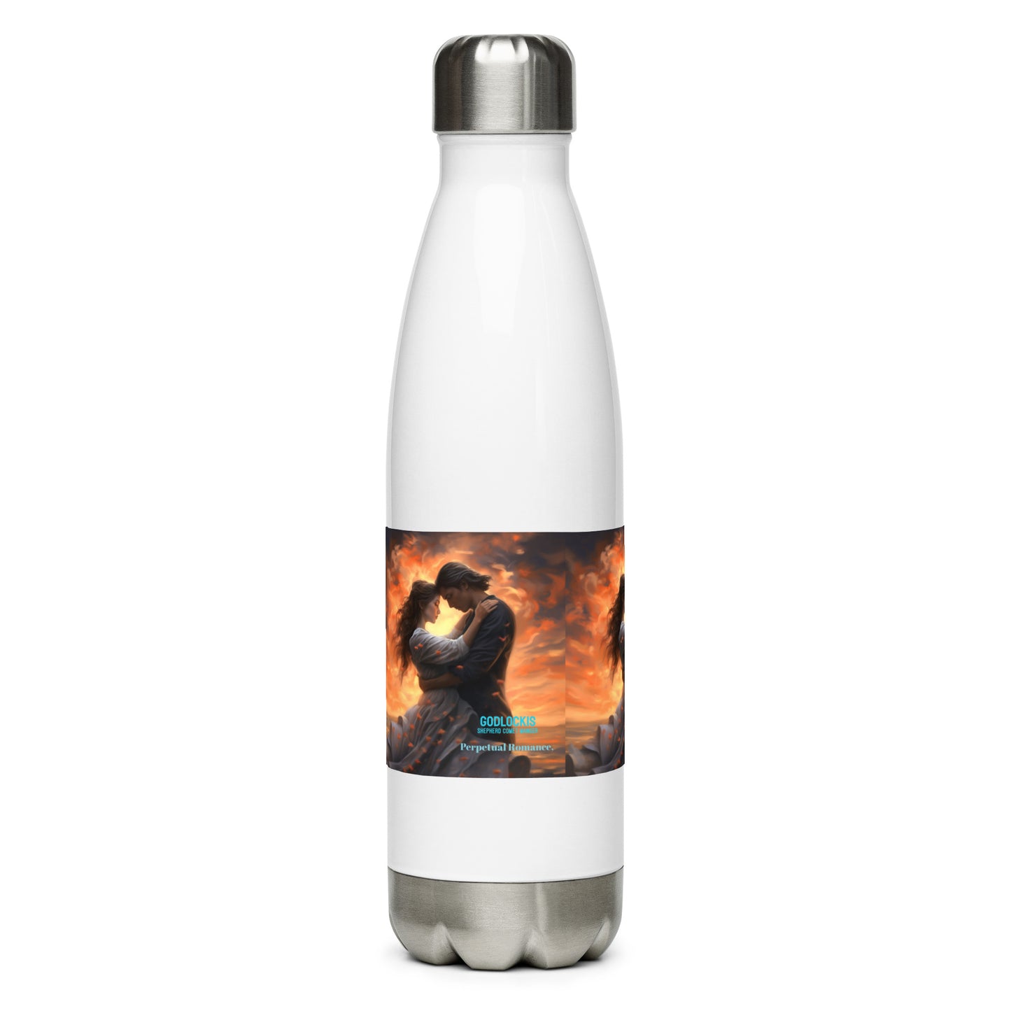 Insulated Perpetual Romance Water Bottle - 17 oz, Leak-Proof Cap, Stainless Steel Gym & Sport Bottle