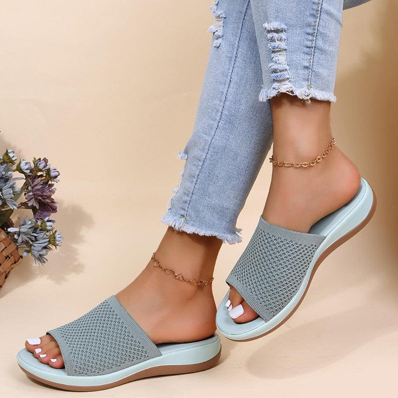 Summer Slippers Women&#39;s Shoes 2022 Fly Weaving Sandals Roman Flat Casual Beach Indoor And Outdoor Shoes Sandals Flip Flop