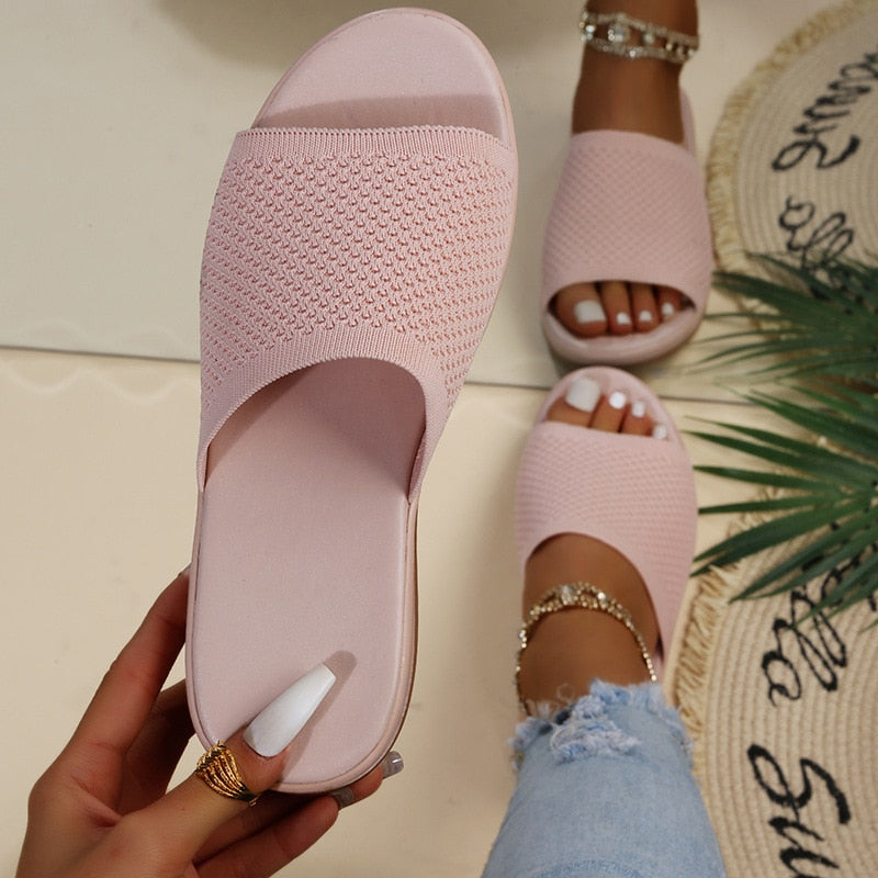 Summer Slippers Women&#39;s Shoes 2022 Fly Weaving Sandals Roman Flat Casual Beach Indoor And Outdoor Shoes Sandals Flip Flop