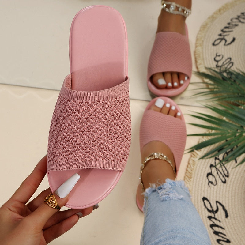 Summer Slippers Women&#39;s Shoes 2022 Fly Weaving Sandals Roman Flat Casual Beach Indoor And Outdoor Shoes Sandals Flip Flop