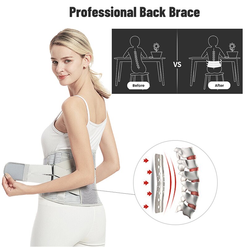 Adjustable Back Support Brace Breathable Scoliosis Back Brace Medical Strain Pain Relief Corset For Back Spine Decompression