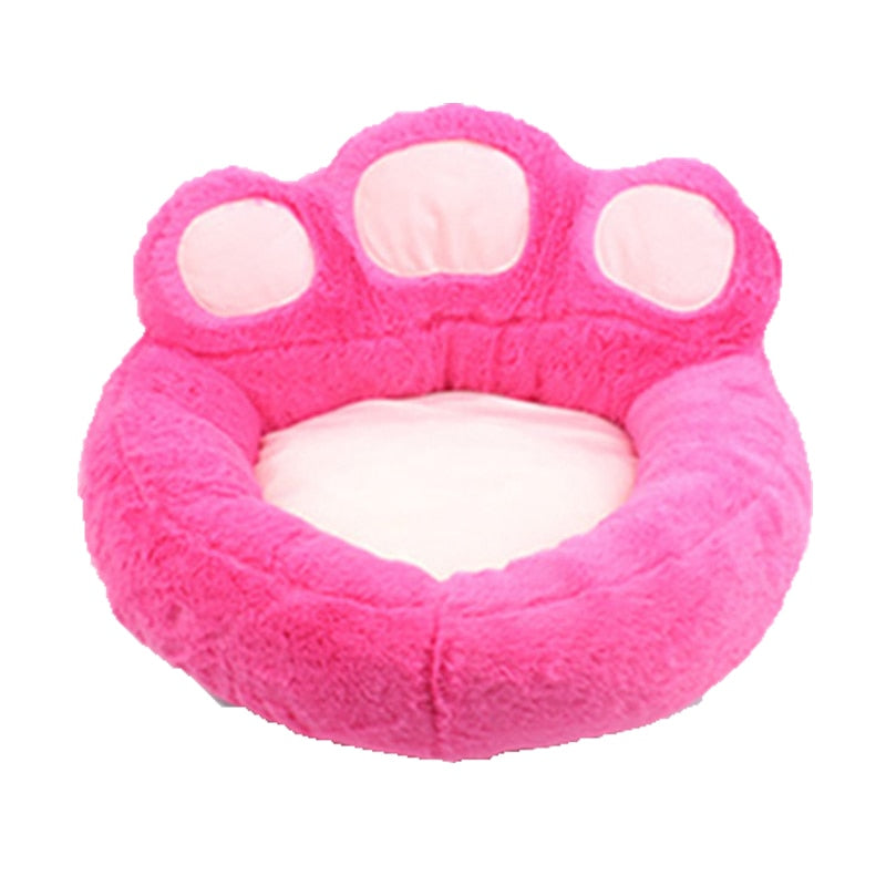 Pet Dog Bed House Plush Washable Round Bear Paw Puppy Nest Winter Warm Sofa Mat Kennel Cushion For Small Medium Dogs Cat
