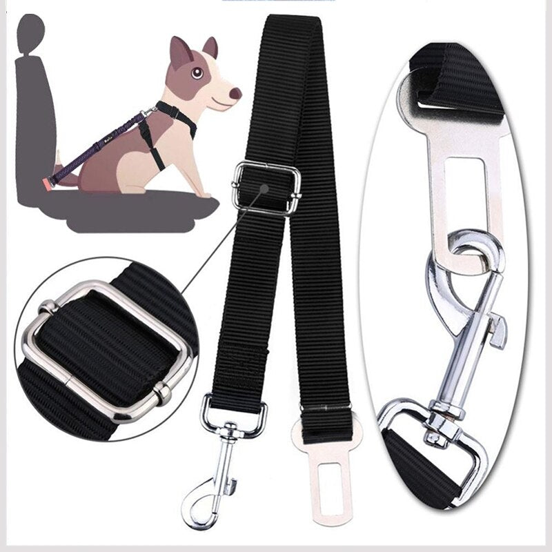 Large Dog Car Seat Adjustable Harness Pet Puppy Lead Vehicle Supplies Small Dogs Leash Accessories Travel Clip For Cat Chain