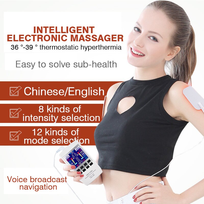 Electronic Pulse Massager Tens EMS Machine Massager Acupuncture Massager Nerve Muscle Stimulator Frequency Physiotherapy Device