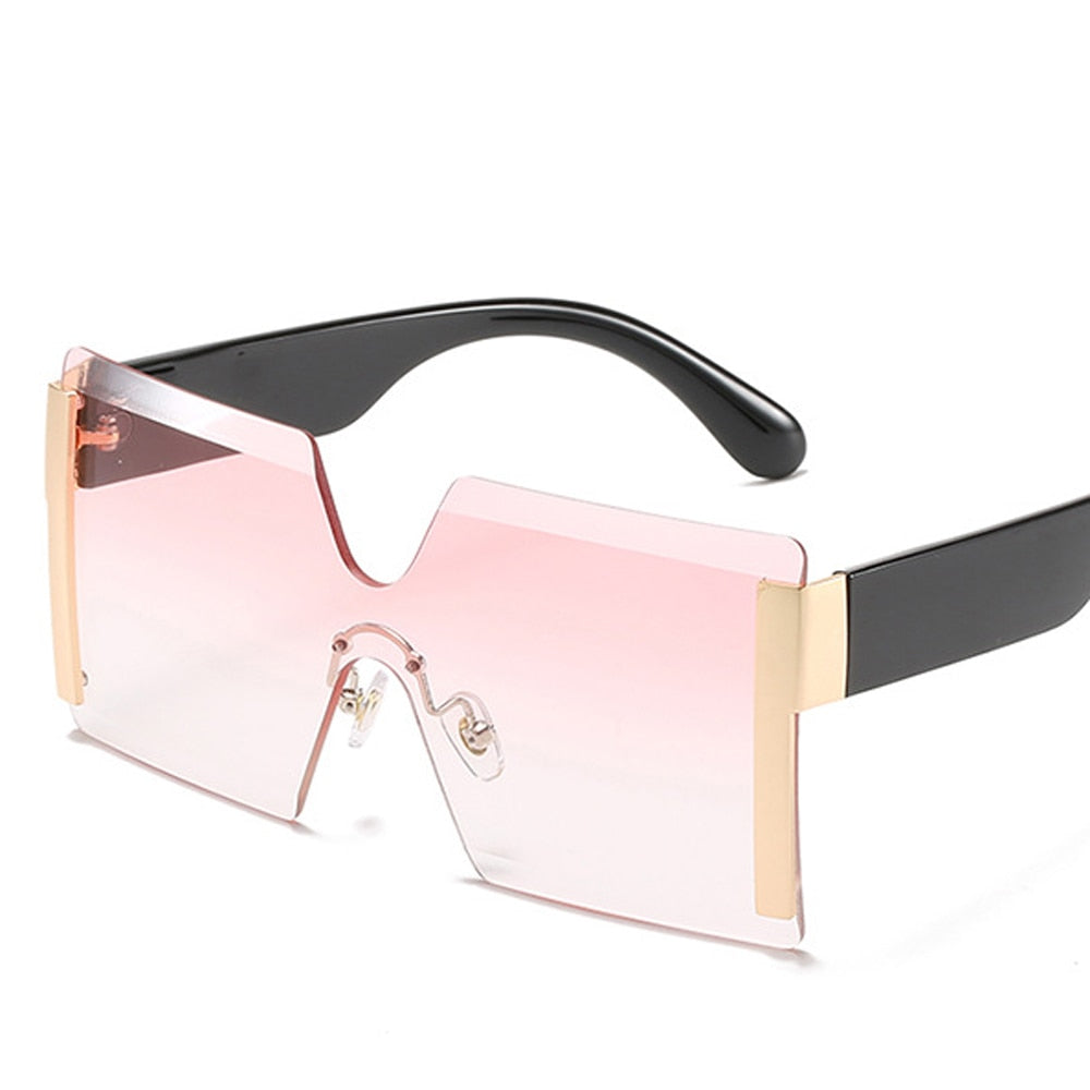 New Square Sunglasses Women 2022 Fashion Luxury Brand Designer Red Pink Clear Small Lens Personality Sun Glasses Shades UV400