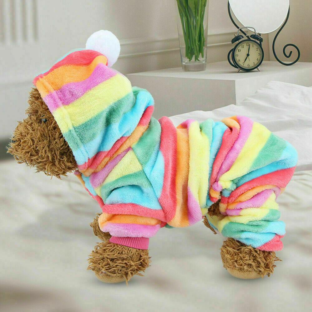 Soft Fleece Dog Jumpsuit Coat Winter Warm Dog Clothes For Small Dogs Chihuahua Pug Costume French Bulldog Clothing