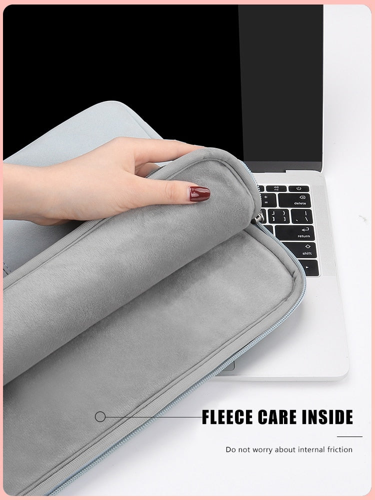 PU Leather women Laptop Bag Notebook Case Carrying Briefcase for Macbook Air 13.3 14 15.6 inch men Handbags shoulder sleeve Bag