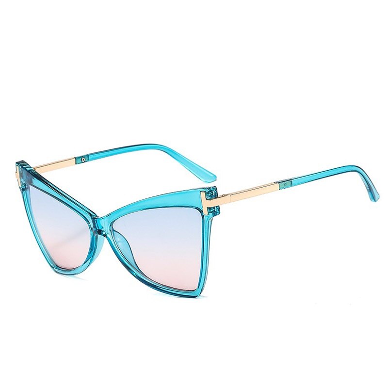 Sexy Women&#39;s Cat Eye Sunglasses Metal 2020 Fashion shades Luxury Oversized Sunglasses Female Lady Triangle Eyewear Accessories