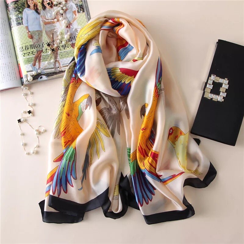 180*90cm Spring Autumn New Silk Scarves Women Shawl Fashion Sun-resistant chiffon hijab blanket foulard bandanna muffler pareo