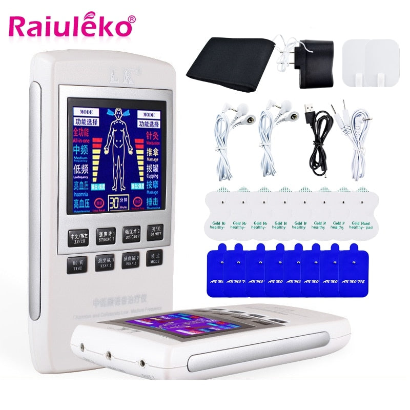 Electronic Pulse Massager Tens EMS Machine Massager Acupuncture Massager Nerve Muscle Stimulator Frequency Physiotherapy Device