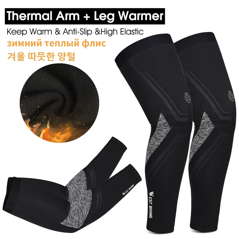 WEST BIKING Cycling Leg Warmers Men Women MTB Bike Bicycle Sports Running Basketball Soccer Compression Leggings UV Protection