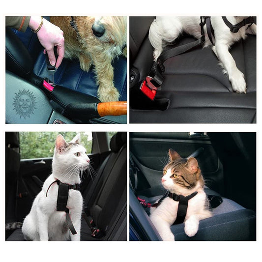 Large Dog Car Seat Adjustable Harness Pet Puppy Lead Vehicle Supplies Small Dogs Leash Accessories Travel Clip For Cat Chain