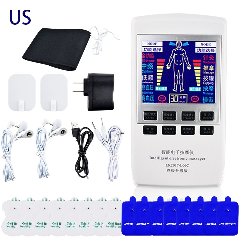 Electronic Pulse Massager Tens EMS Machine Massager Acupuncture Massager Nerve Muscle Stimulator Frequency Physiotherapy Device