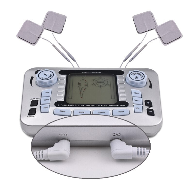 20 Levels Body Massage Electronic Slimming Pulse Massage Muscle Relax Pain Relief Stimulator Tens Acupuncture Therapy Machine