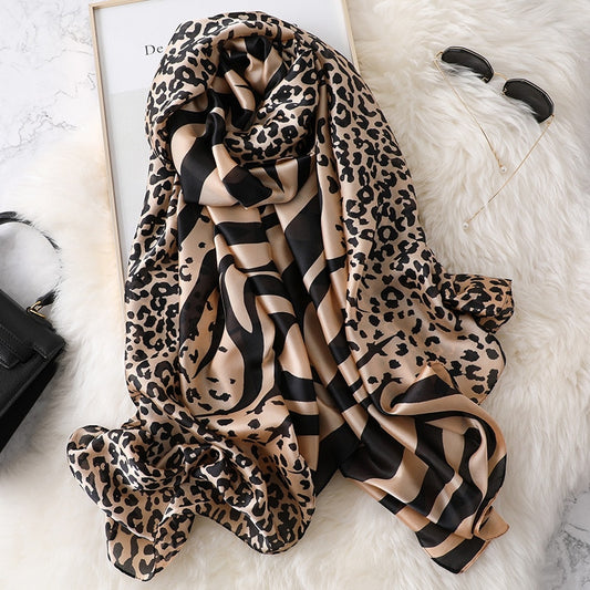 Leopard Scarf for Women Pashmina Bufanda Shawl Hijab Scarves Spring Winter Warm Bandana Echarpe Foulard Female Fashion