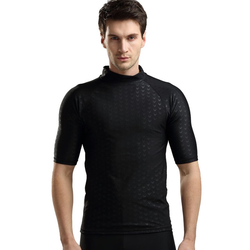 Men Short Sleeve Swim Shirt Swimming Shorts Wetsuit Set Rashguard Snorkeling Suit Men Surfing Swimsuit Diving Wet Suit Top Trunk