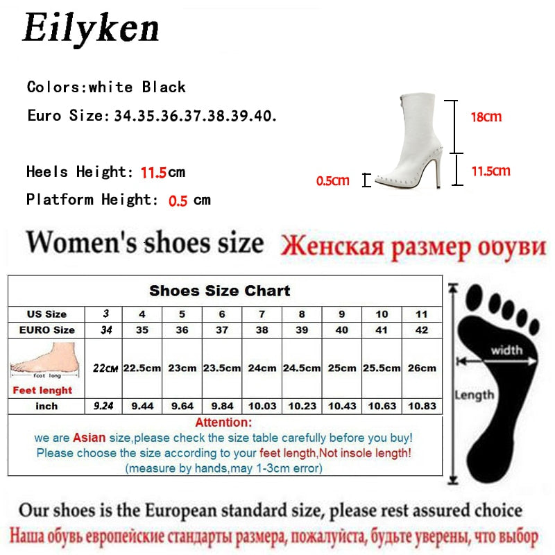 Eilyken 2022 New Arrival Autumn Women Autumn Winter Women Motorcycle Ankle Boots