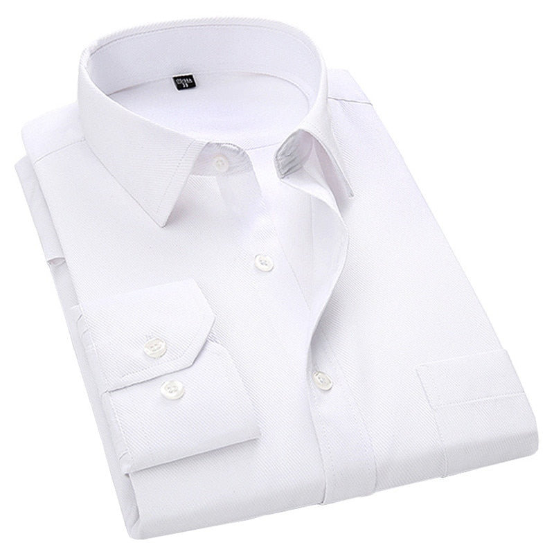 Men&#39;s Business Casual Long Sleeved Shirt Social Dress Shirts