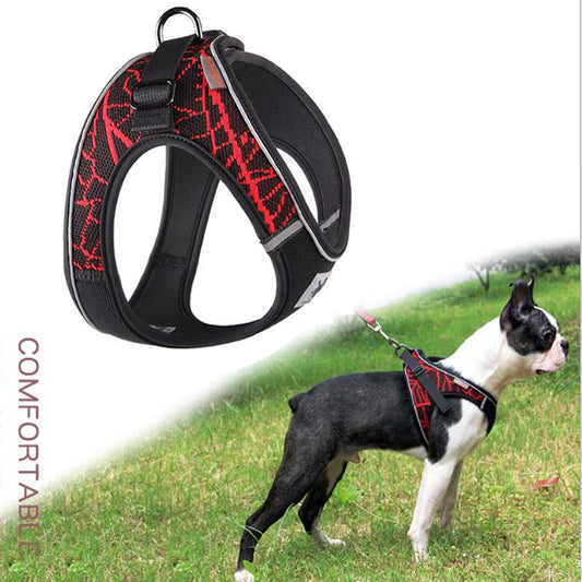 Reflective Dog Harness No Pull Choke Free Pet Harness for Small Medium Dogs Breathable Padded Harness Vest for Bulldog Chihuahua