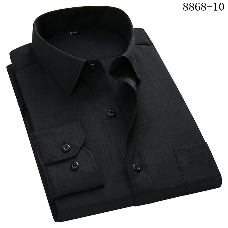 Men&#39;s Business Casual Long Sleeved Shirt Social Dress Shirts