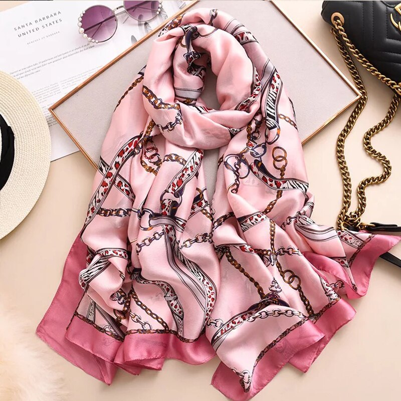 180*90cm Spring Autumn New Silk Scarves Women Shawl Fashion Sun-resistant chiffon hijab blanket foulard bandanna muffler pareo