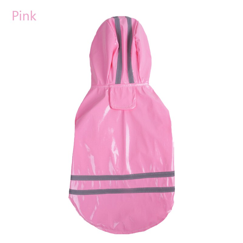 Spring Summer Cartoon Dog Raincoat Reflective PU Puppy Pet Rain Coat Hooded Waterproof Dog Jacket Clothes For Small Medium Dogs