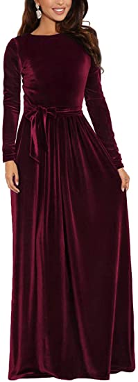 2022 O-neck Long-Sleeve Black Velour Evening Dresses Mermaid Party Gowns Maxi Elegant Multi Female Robes vestidos AE0792