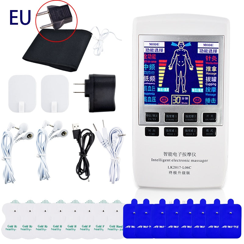 Electronic Pulse Massager Tens EMS Machine Massager Acupuncture Massager Nerve Muscle Stimulator Frequency Physiotherapy Device