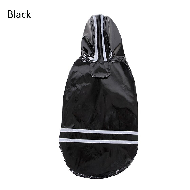 Spring Summer Cartoon Dog Raincoat Reflective PU Puppy Pet Rain Coat Hooded Waterproof Dog Jacket Clothes For Small Medium Dogs