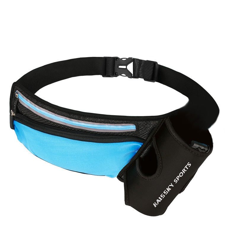 Marathon Racing Hydration Belt Bag Running Waist Pack Sports Bag Climbing Hiking Gym Fitness Waist Pouch with Water Bottle