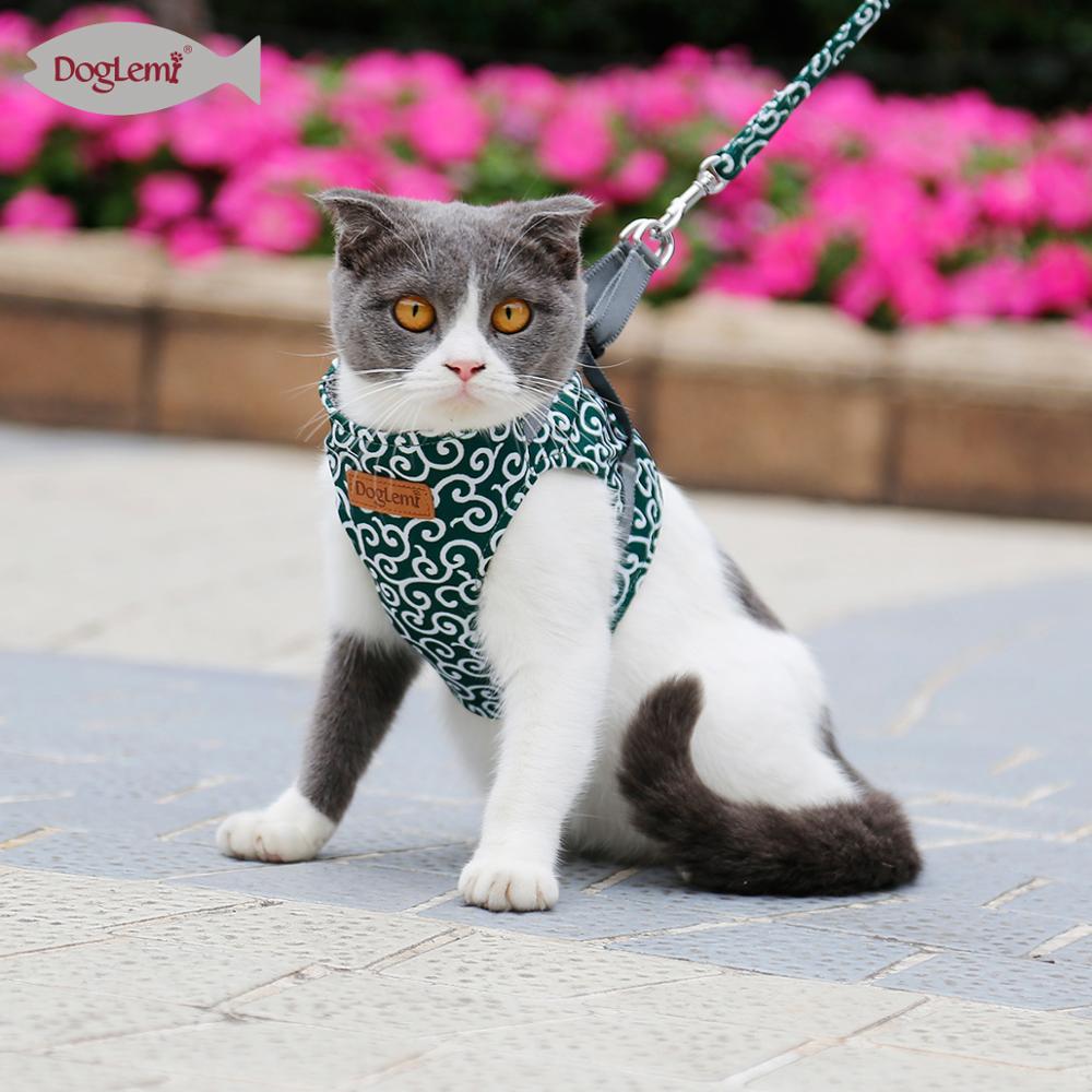 Japanese Flower Design Cat Harness Cat Clothes Clothing For Cats Puppy Dog Cat Leash Dog Harness Collar For Cat  Pet Supplies
