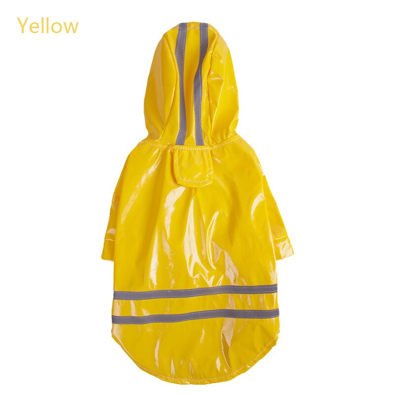 Spring Summer Cartoon Dog Raincoat Reflective PU Puppy Pet Rain Coat Hooded Waterproof Dog Jacket Clothes For Small Medium Dogs