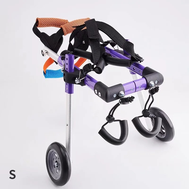 Aluminum Durable Dog Wheelchair Hind Limb Hind Leg Disabled Pet Cat Small Dog Wheelchair For Legs Rehabilitation Teddy Walk Tool