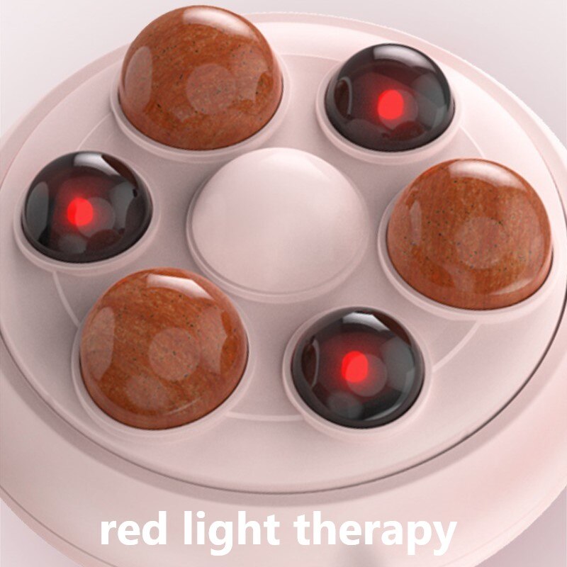 Electric Bian Stone Massage Red Light Heating Therapy Lose Weight Anti Cellulite Machine Fat Burning Neck Abdominal Leg Massager