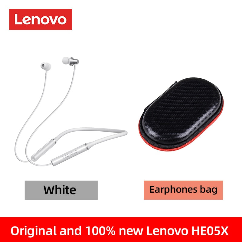 Origial Lenovo HE05X Bluetooth Earphones Earphone Waterproof Earplugs HIFI Sound Magnetic Neckband Headset Sports Headphone